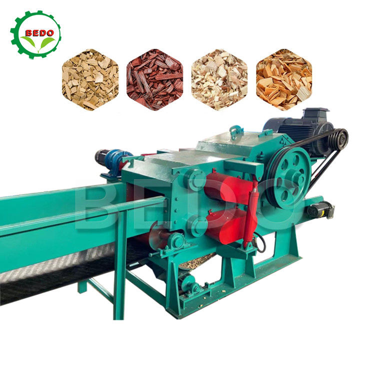 Máquina trituradora elétrica de madeira florestal, 590rpm, tipo tambor, equipamento picador de madeira