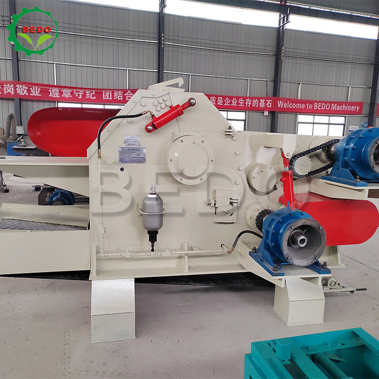 Máquina de trituração de madeira industrial elétrica de 380 V 310x700 mm tipo tambor de entrada triturador de galhos