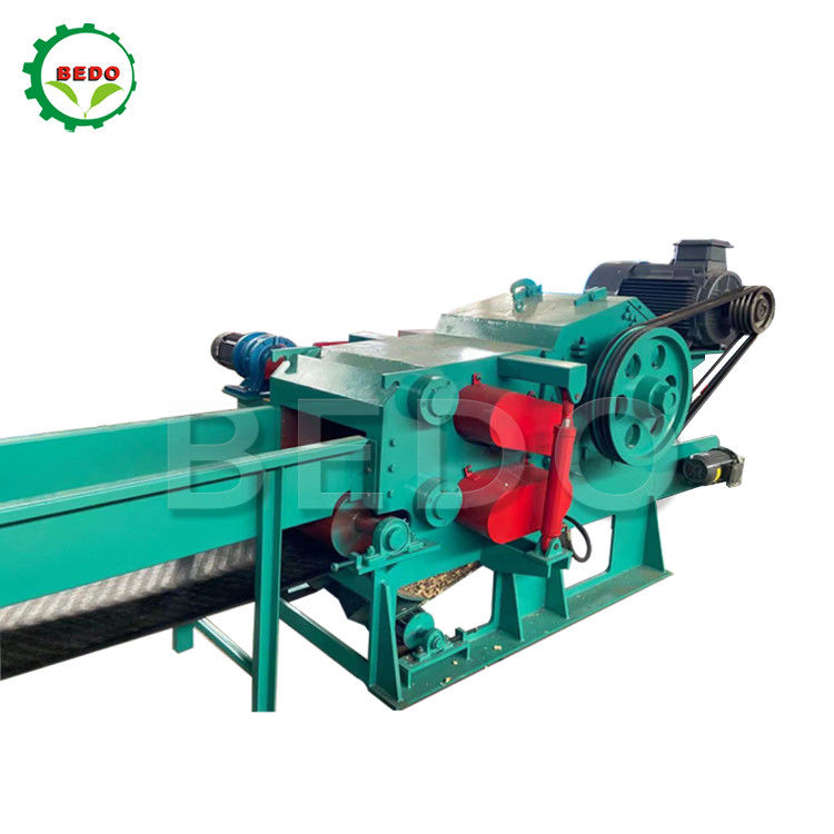 Máquina elétrica de fabricação de chips de madeira de bambu 380V 8-10T/H Chipper tipo tambor industrial