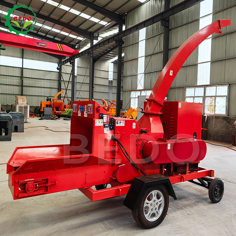 Pequena comunidade florestal máquina de triturador de madeira 32HP diesel portátil compacto para o uso cooperativo da aldeia da Indonésia
