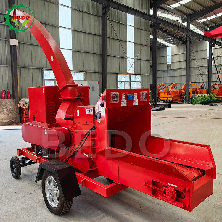 Pequena comunidade florestal máquina de triturador de madeira 32HP diesel portátil compacto para o uso cooperativo da aldeia da Indonésia