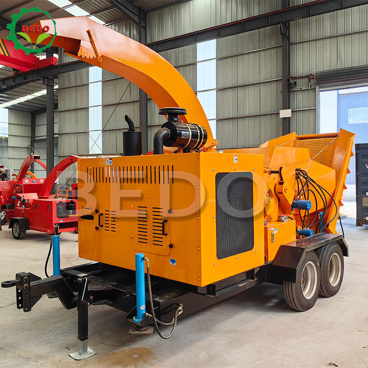Auto-alimentação Jardim máquina de triturador de madeira folhas de lixo ramos de árvores triturador equipamento pesado