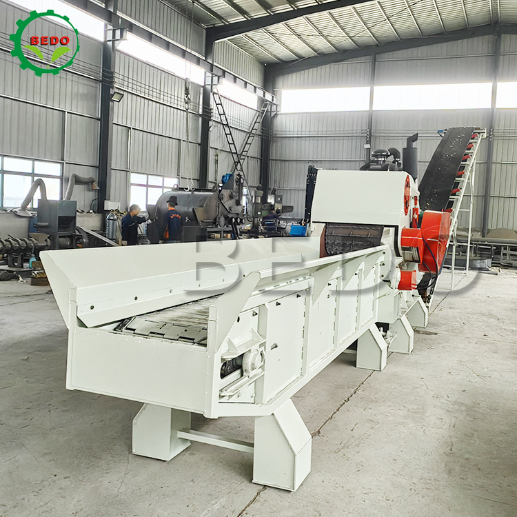 Máquina picadora de madeira com alimentação automática, 700x400mm, entrada resistente, triturador de tambor industrial