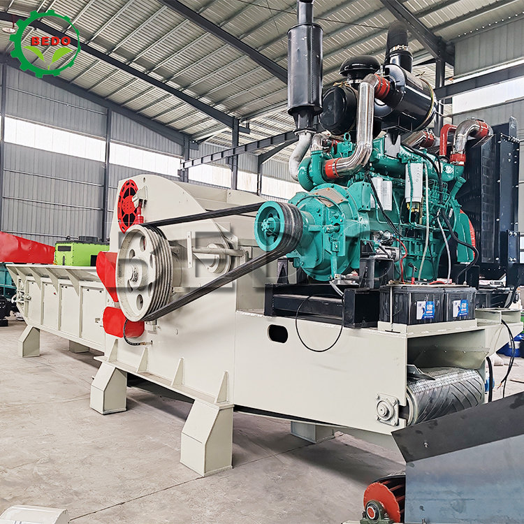 25-35mm Chip Tamanho 2pcs Blade Wood Chipper Machine Industrial Chipping Drum Tipo Triturador de Carga Pesada