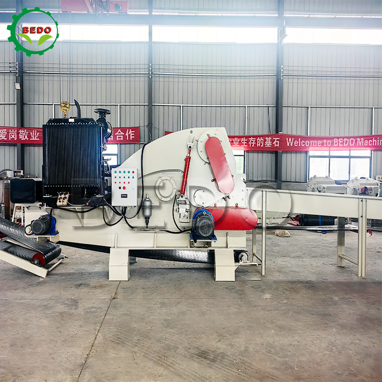 235HP Motor hidráulico de alimentação transportador tambor máquina de trituração de madeira processamento industrial certificado CE