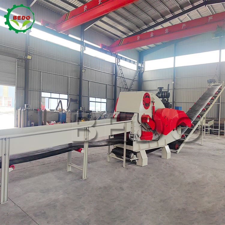 235HP Motor hidráulico de alimentação transportador tambor máquina de trituração de madeira processamento industrial certificado CE