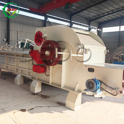 160KW Heavy Duty Chain Feeder Drum Chipper Wood Crusher Usando triturador de madeira