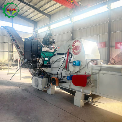 Transportador de alimentação 235HP Motor hidráulico Máquina de trituração de madeira 700x400mm Tipo de tambor de entrada Triturador industrial