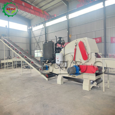 Motor diesel 235HP Máquina de trituração de madeira certificada CE Tipo de tambor industrial Triturador pesado