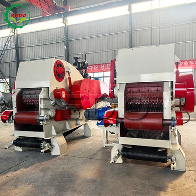 Motor diesel 235HP Máquina de triturador de madeira Processamento de madeira em grande escala Triturador de tambor pesado