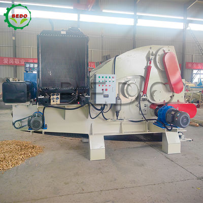 Certificado CE 25-35mm Chip Hidráulica máquina de trituração de madeira Long Feed Conveyor industrial triturador de tambor