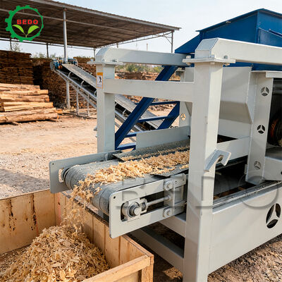 Máquina automática de aparas de madeira, lâmina de aço de liga, rolo de 125mm, capacidade de 400 kg/h, equipamento industrial