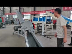 Máquina de trituração de madeira elétrica de 6 lâminas de 37 kW com transportador de alimentação de 4 m